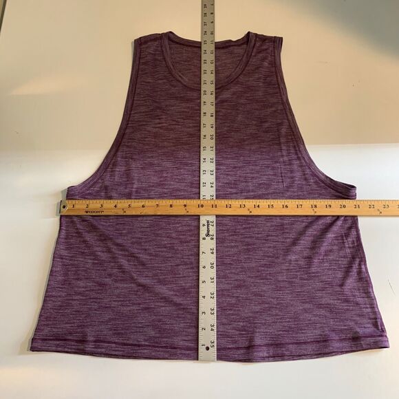Lululemon Top Womens 6/8 Hibiscus Cardio Squad II Tank Low Cut Sides Sleeveless - Picture 7 of 9